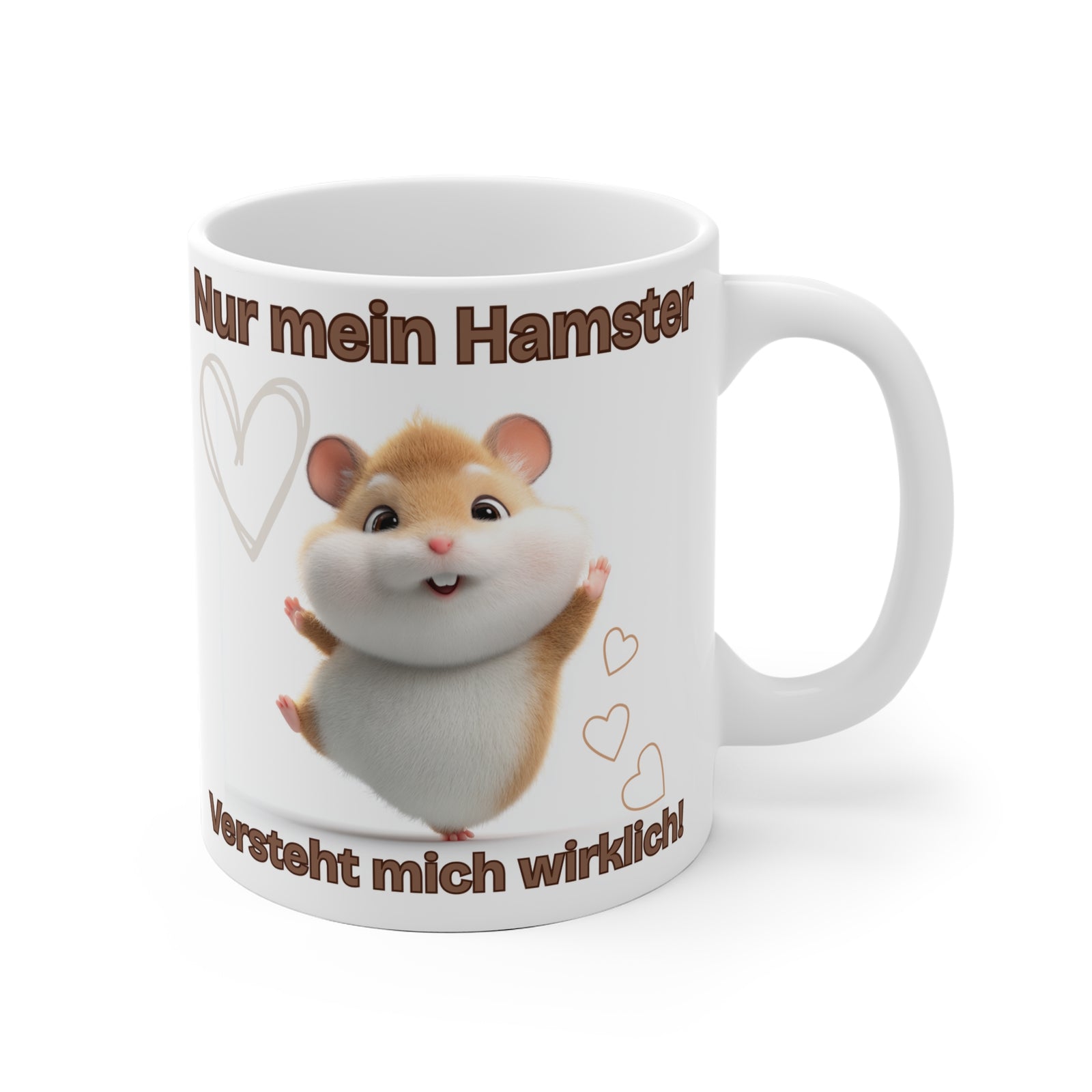 Hamster Tasse Keramik – Niedliche Kaffeetasse mit Hamster Motiv Geschenk Tierliebhaber