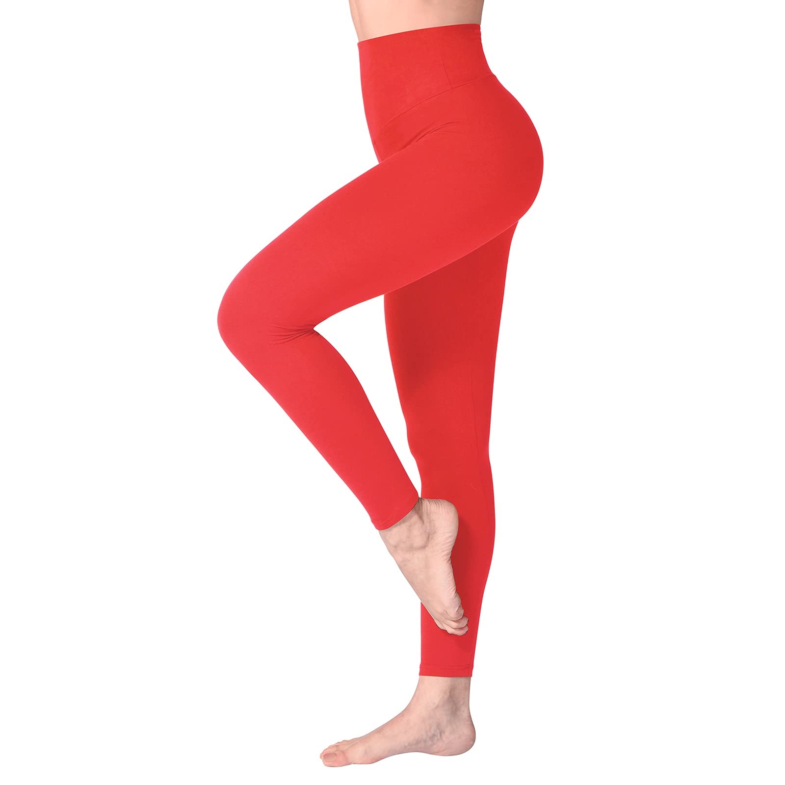 Leggings Damen High Waist - Blickdicht Leggins mit Bauchkontrolle für Sport Yoga Gym