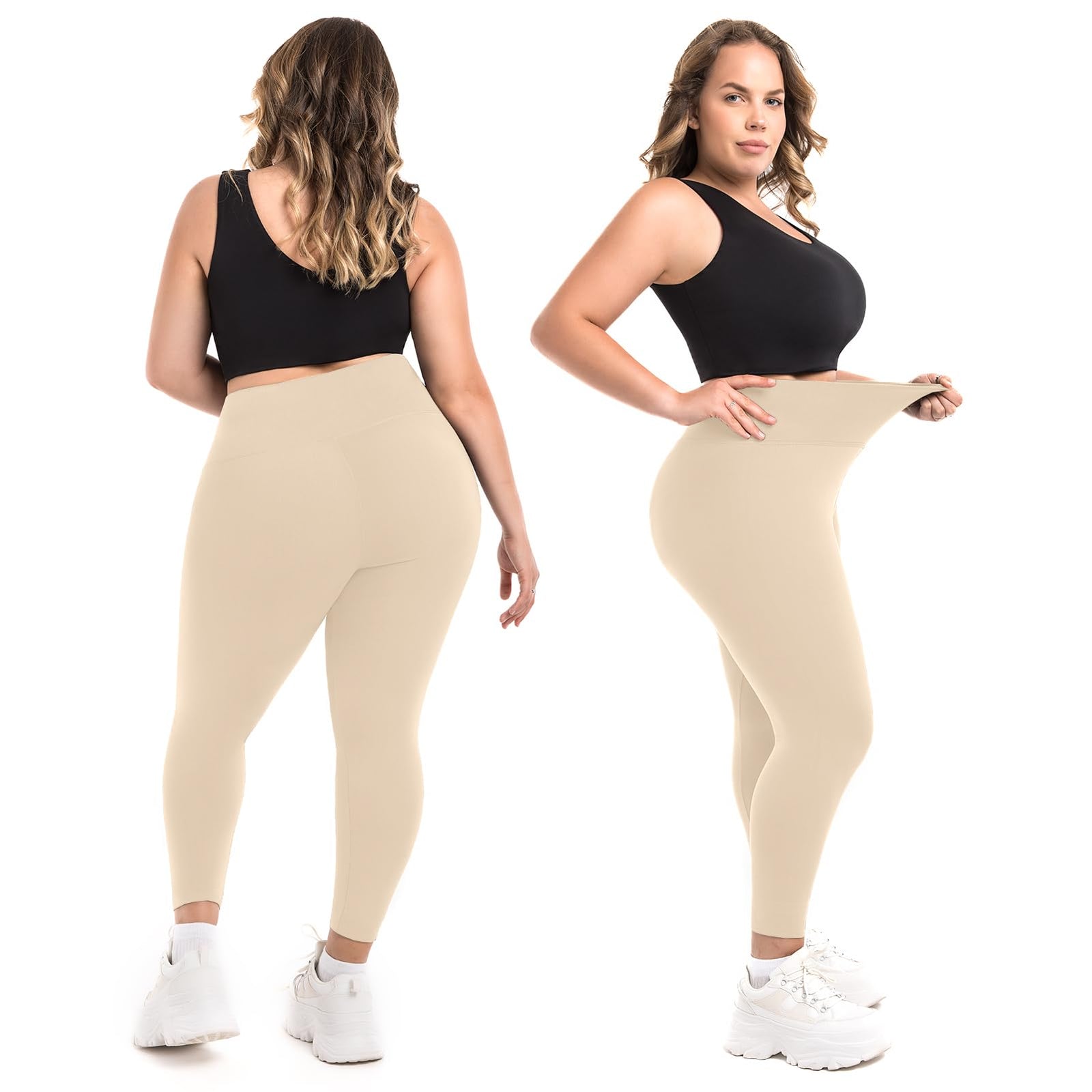 Leggings Damen Plus Size Große Größen High Waist Sport Leggings Damen für Gym Outdoor