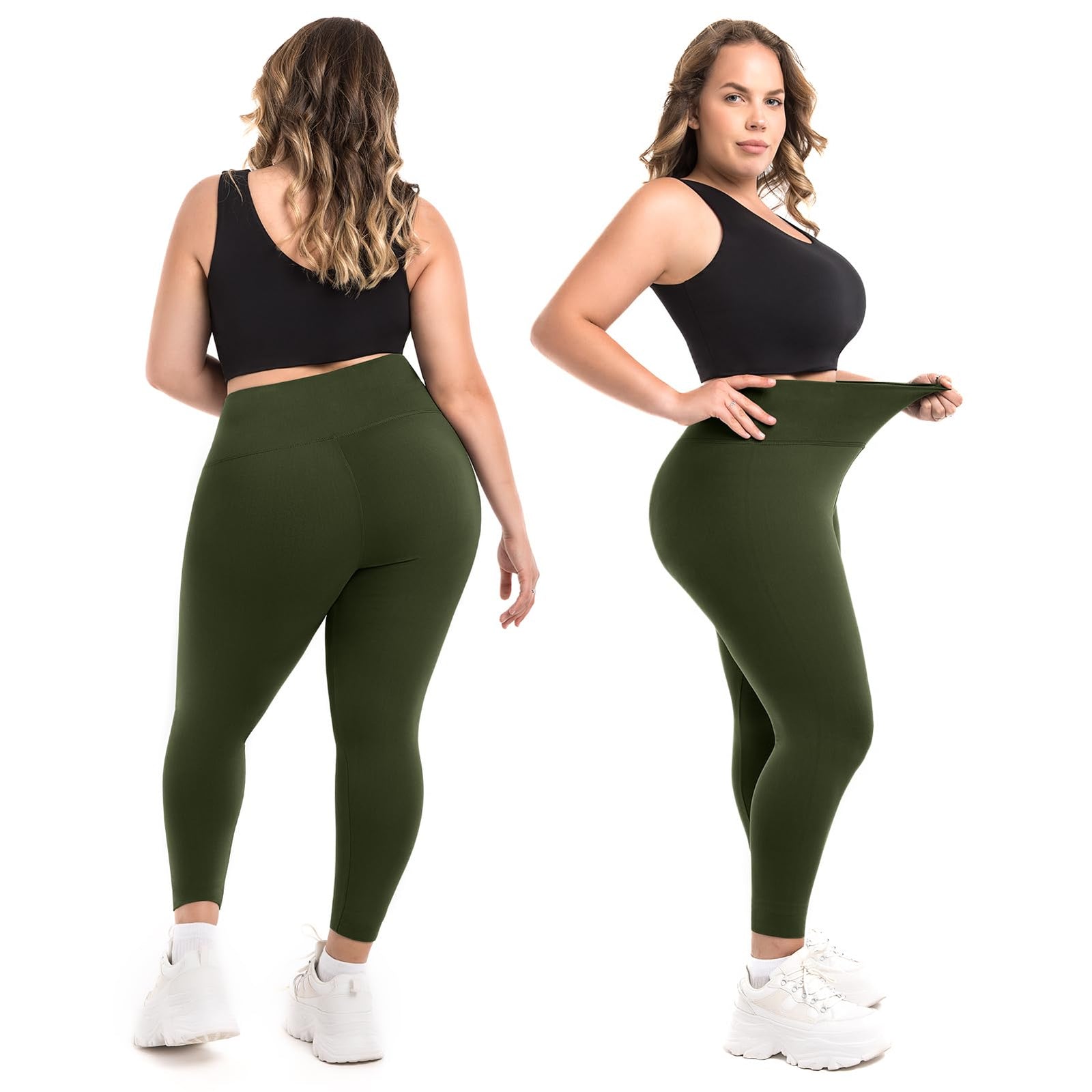 Leggings Damen Plus Size Große Größen High Waist Sport Leggings Damen für Gym Outdoor