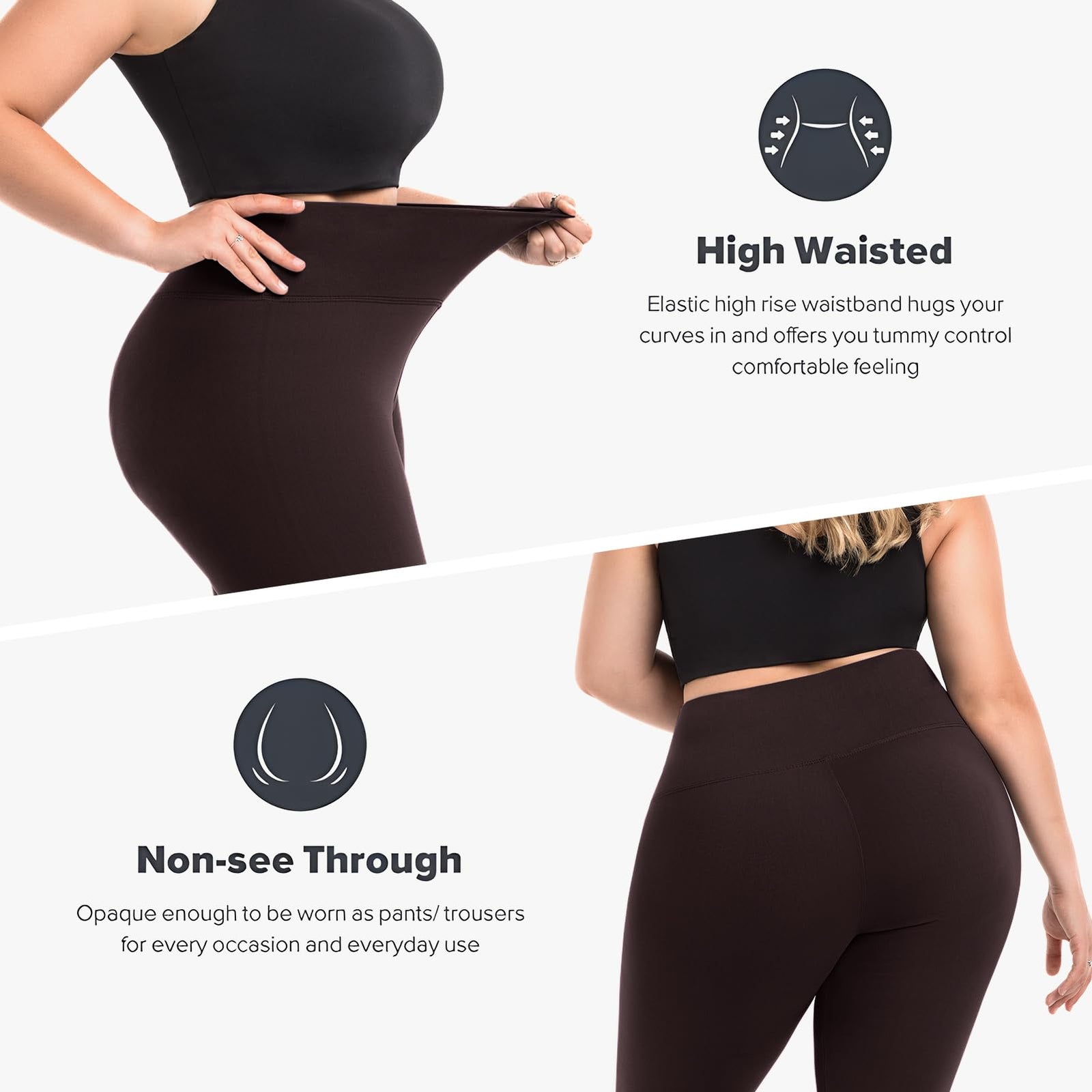 Leggings Damen Plus Size Große Größen High Waist Sport Leggings Damen für Gym Outdoor