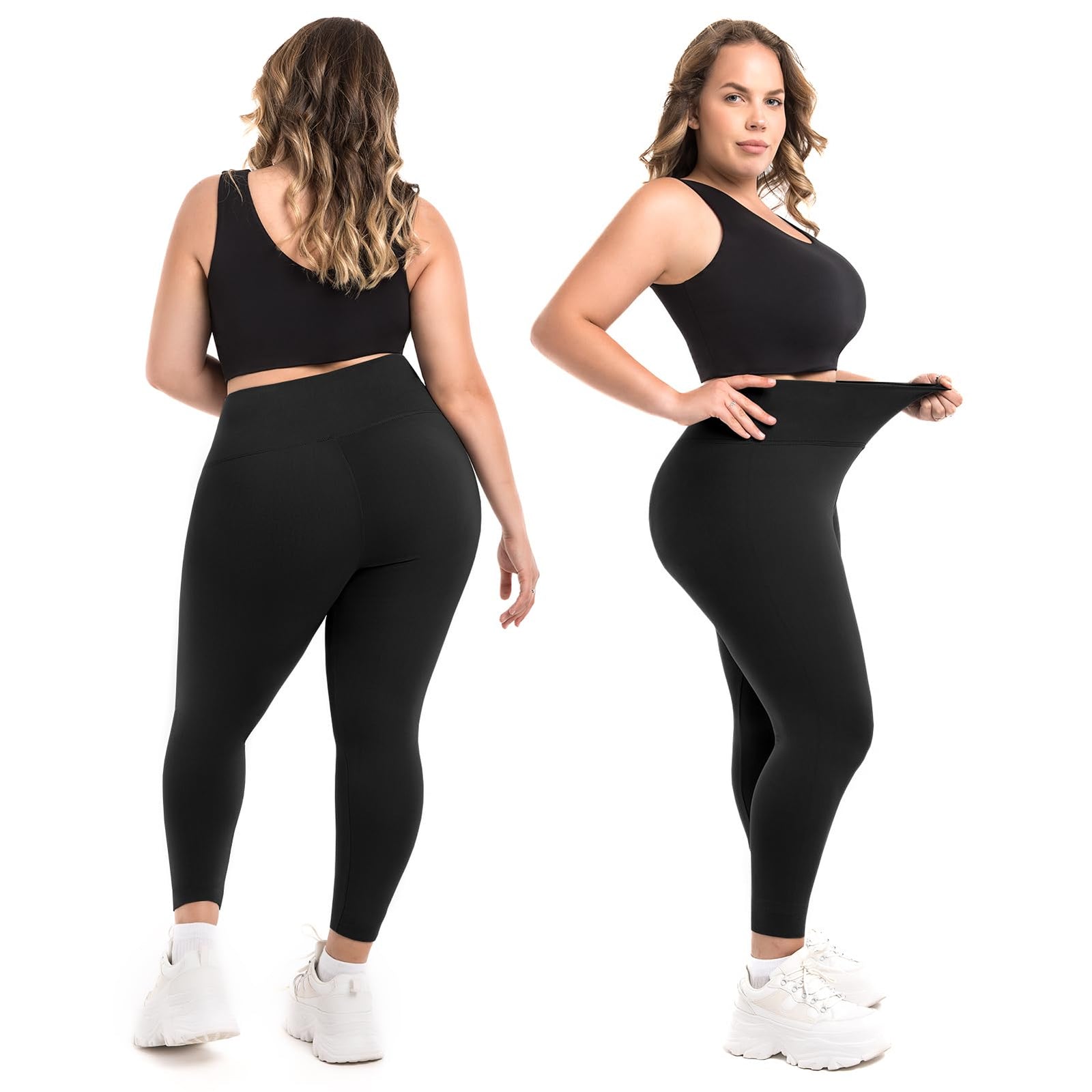 Leggings Damen Plus Size Große Größen High Waist Sport Leggings Damen für Gym Outdoor