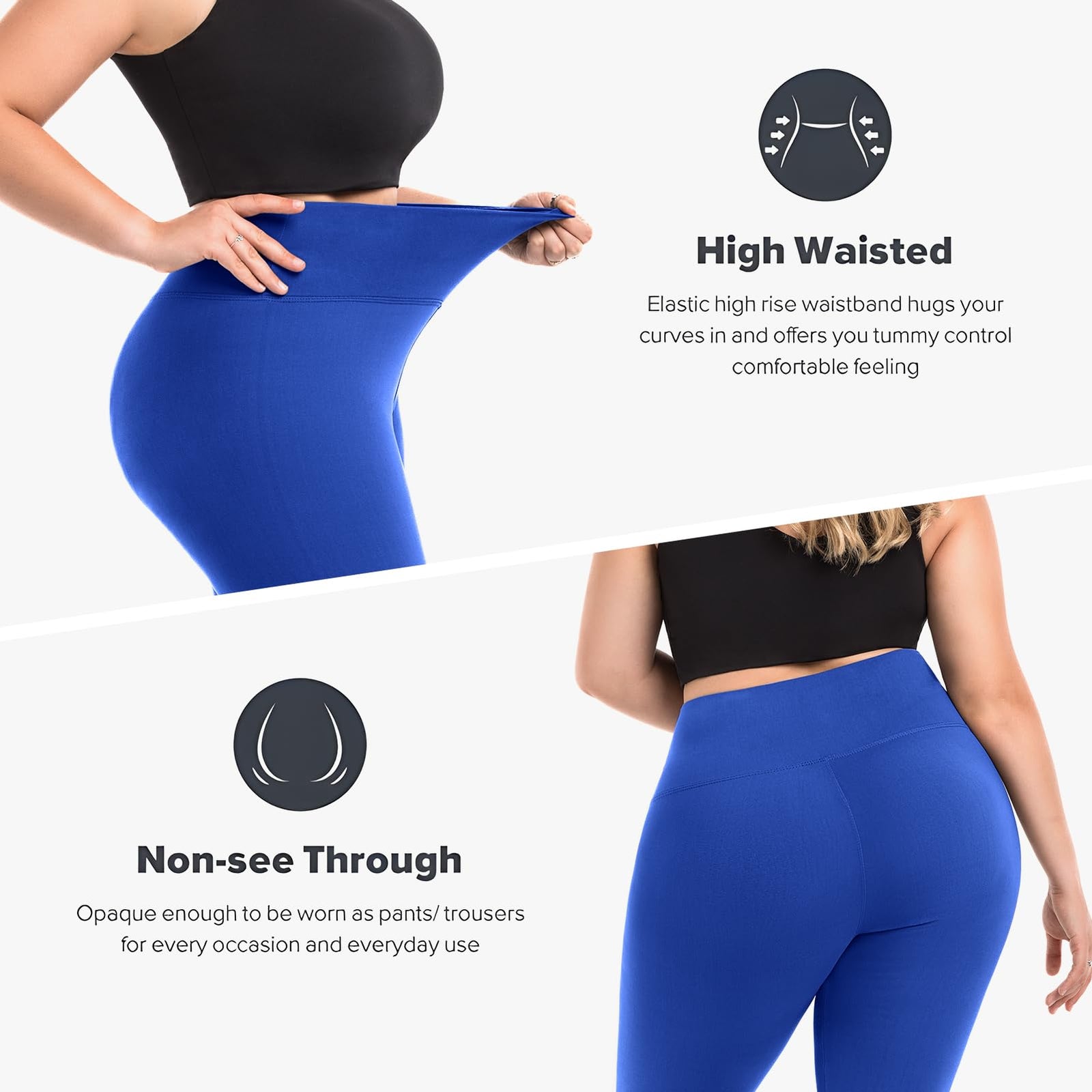 Leggings Damen Plus Size Große Größen High Waist Sport Leggings Damen für Gym Outdoor