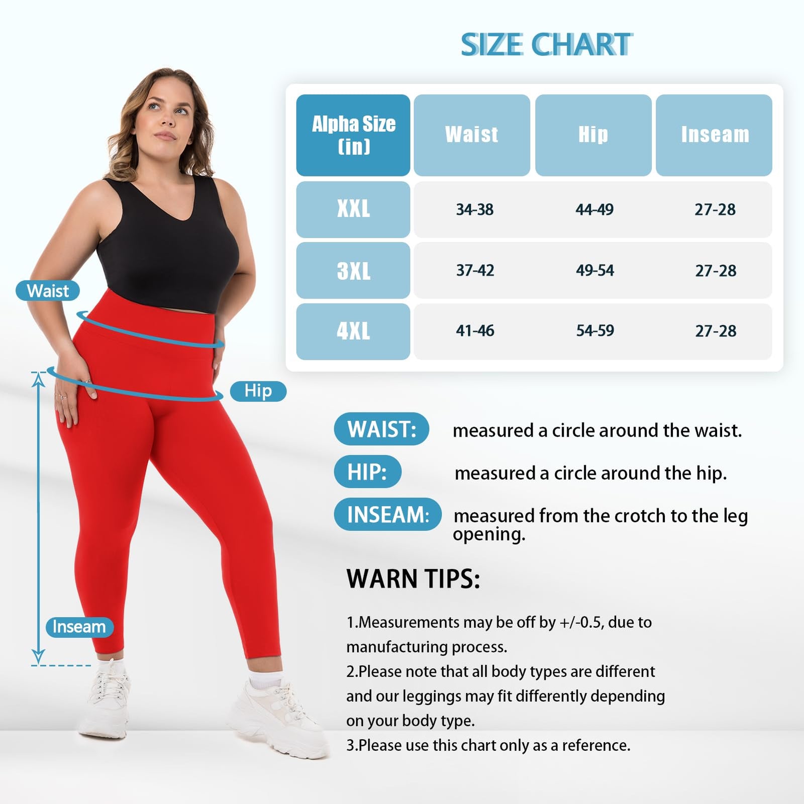 Leggings Damen Plus Size Große Größen High Waist Sport Leggings Damen für Gym Outdoor