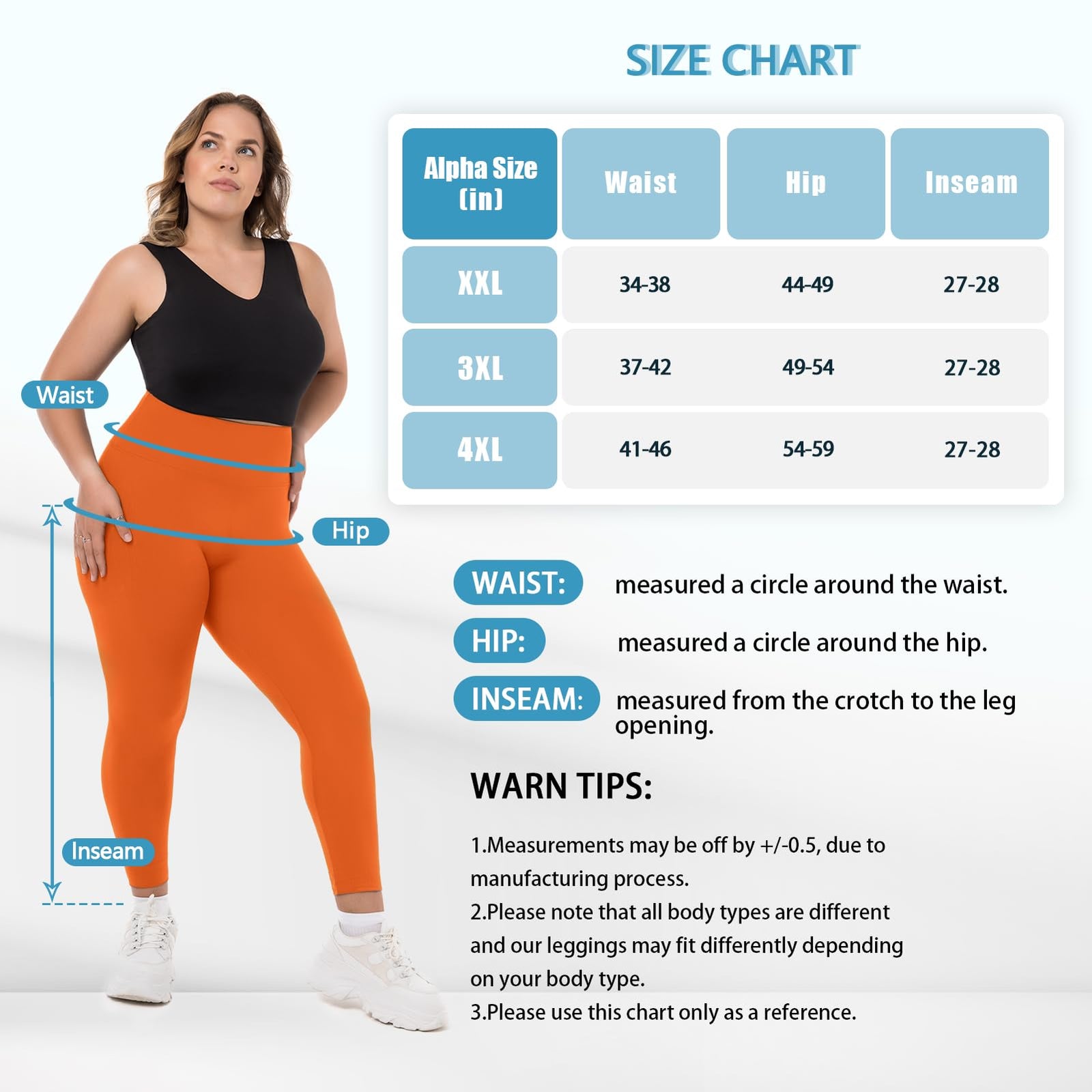 Leggings Damen Plus Size Große Größen High Waist Sport Leggings Damen für Gym Outdoor