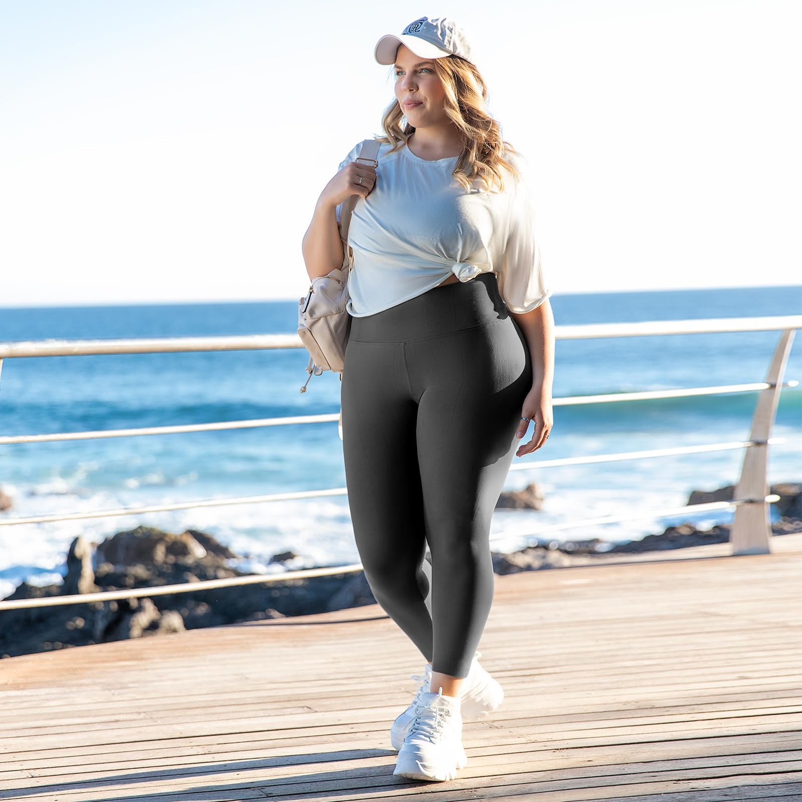 Leggings Damen Plus Size Große Größen High Waist Sport Leggings Damen für Gym Outdoor