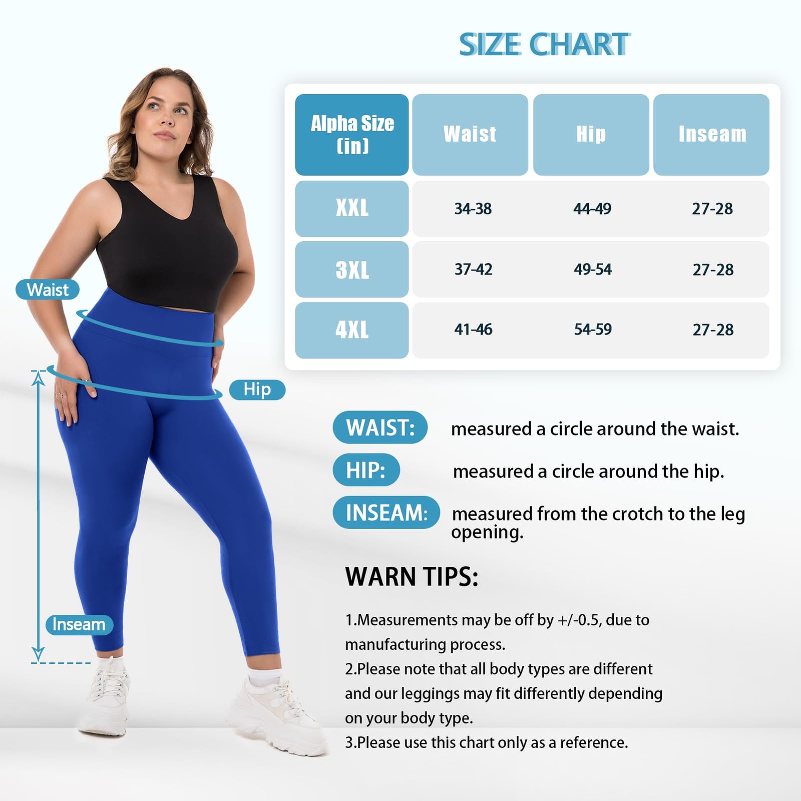 Leggings Damen Plus Size Große Größen High Waist Sport Leggings Damen für Gym Outdoor