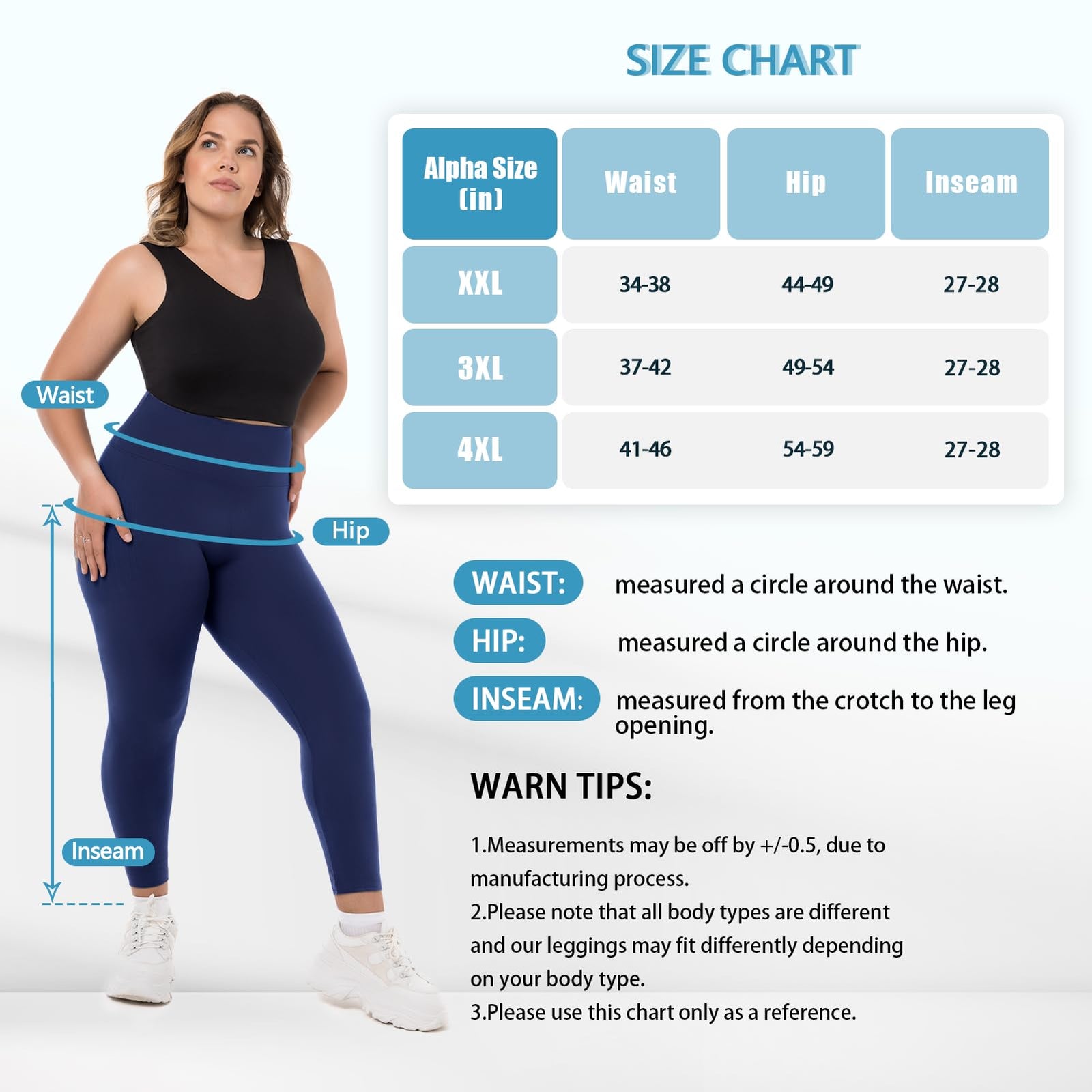 Leggings Damen Plus Size Große Größen High Waist Sport Leggings Damen für Gym Outdoor