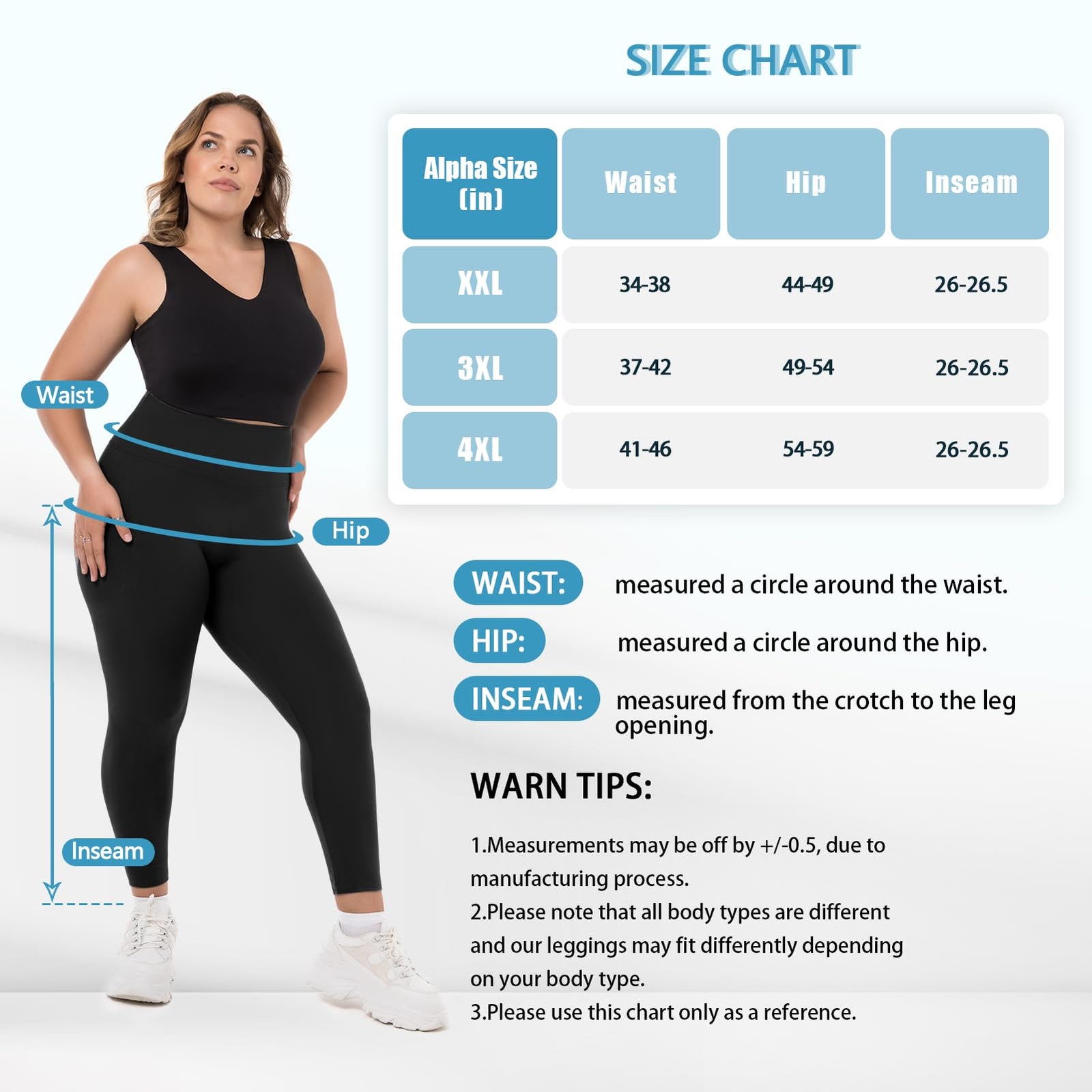 Leggings Damen Plus Size Große Größen High Waist Sport Leggings Damen für Gym Outdoor