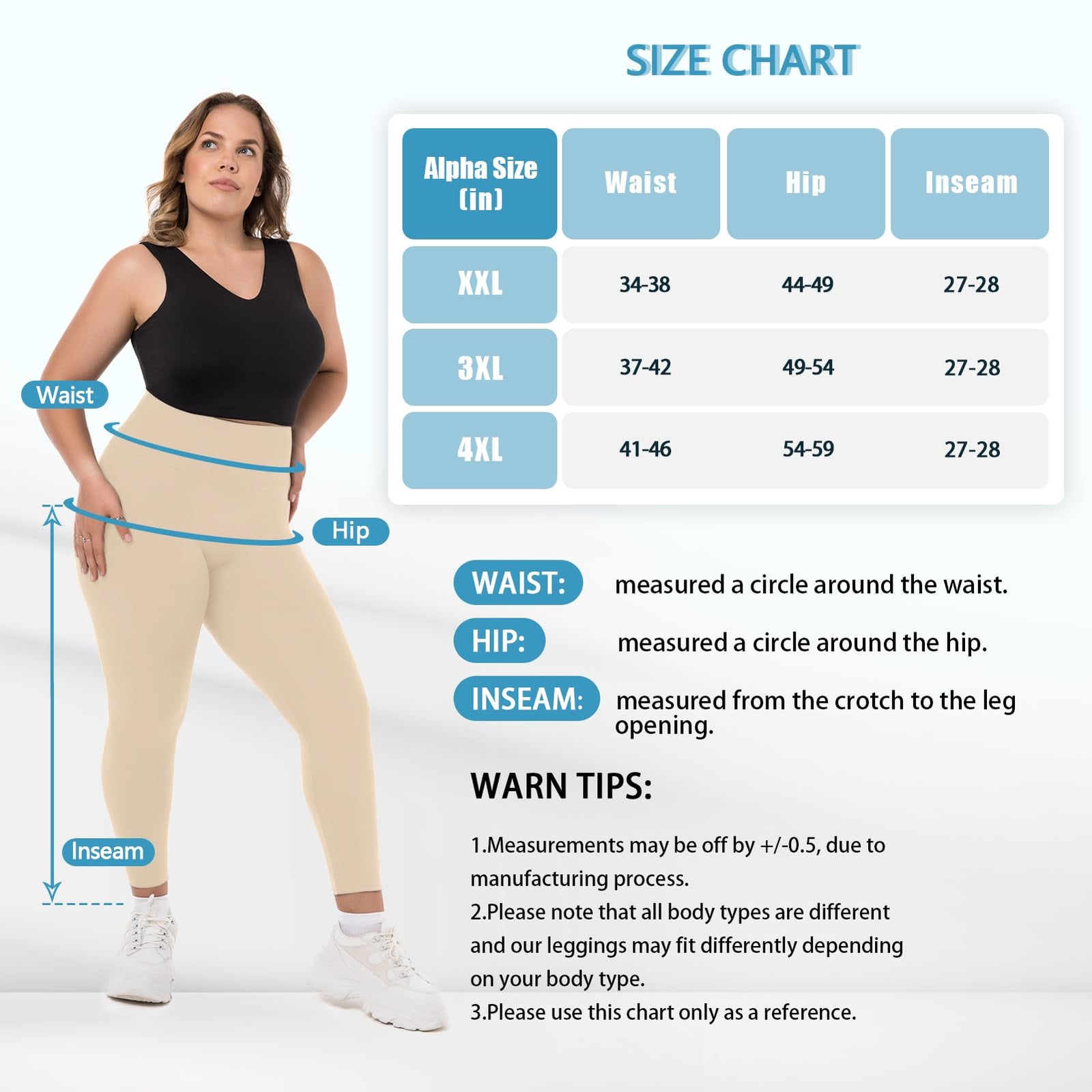 Leggings Damen Plus Size Große Größen High Waist Sport Leggings Damen für Gym Outdoor