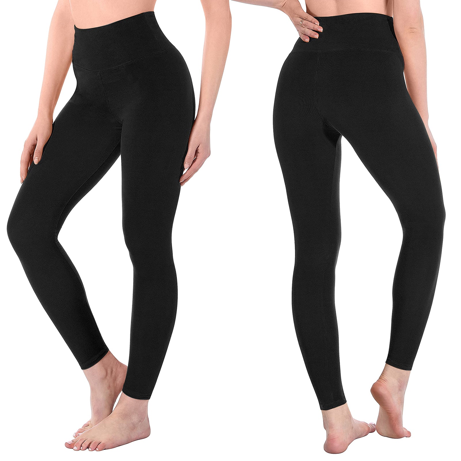 Leggings Damen High Waist - Blickdicht Leggins mit Bauchkontrolle für Sport Yoga Gym