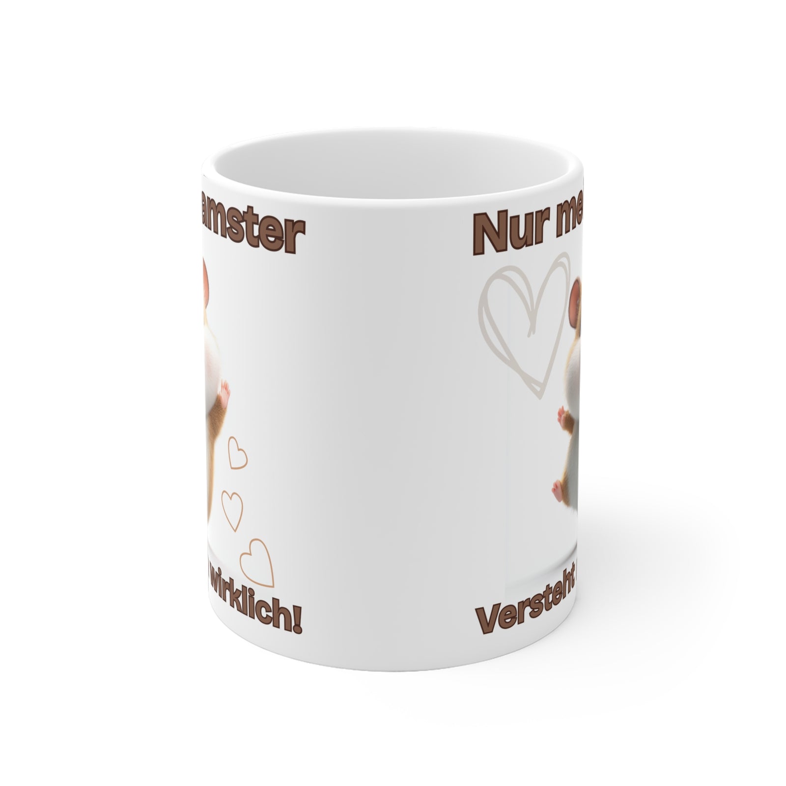 Hamster Tasse Keramik – Niedliche Kaffeetasse mit Hamster Motiv Geschenk Tierliebhaber