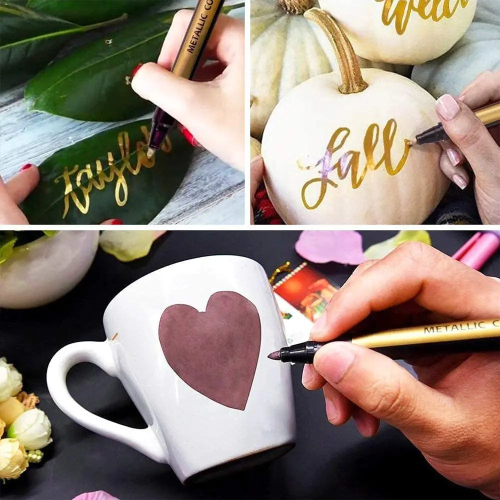 Metallic Marker Stifte – Glänzende Pens für DIY, Karten, Scrapbooking & Deko