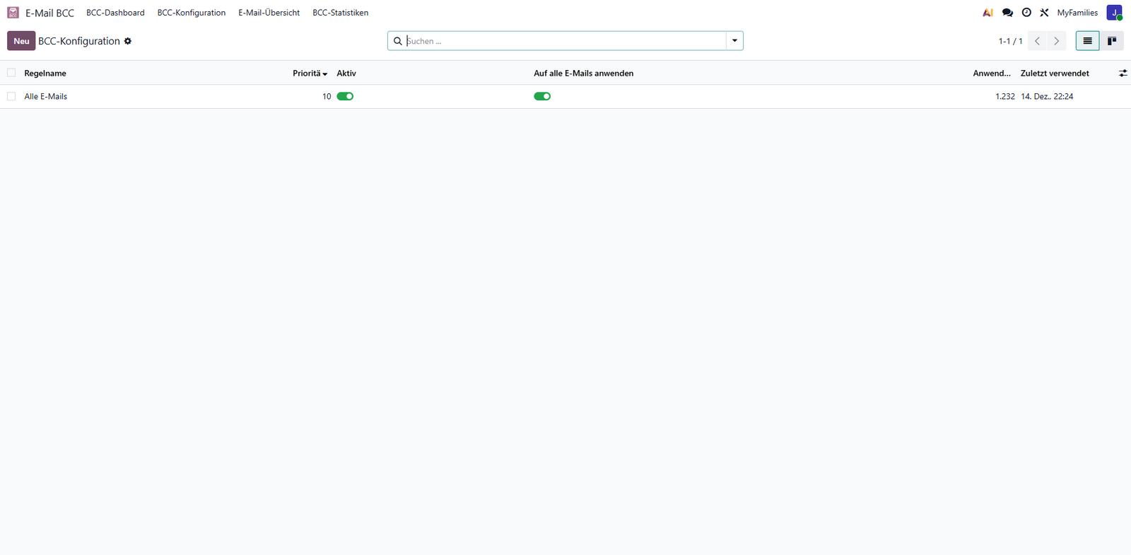 Odoo 19 E-Mail BCC Addon Top Email BCC Auto-Addon für Odoo 19