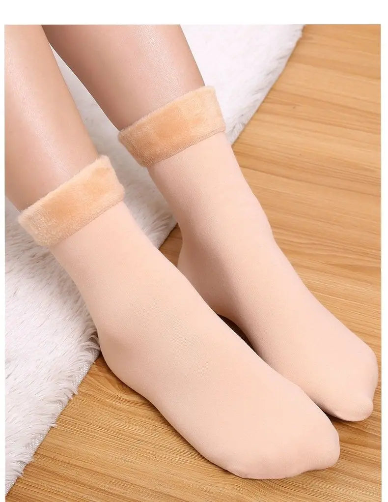 Gefütterte Socken Fleece bunte Farben Winter Schnee Warm