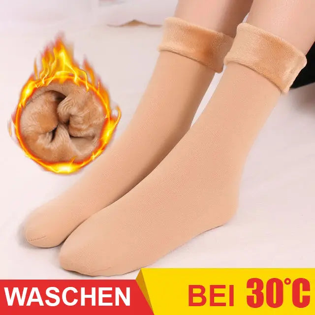 Gefütterte Socken Fleece bunte Farben Winter Schnee Warm