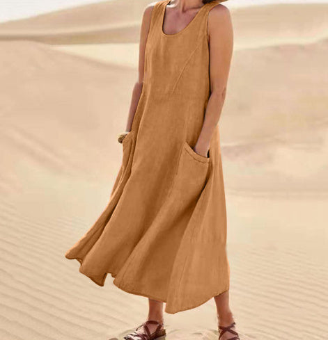 Sommerkleid ohne Ärmel mit Taschen – Lässig, Luftig & Stilvoll