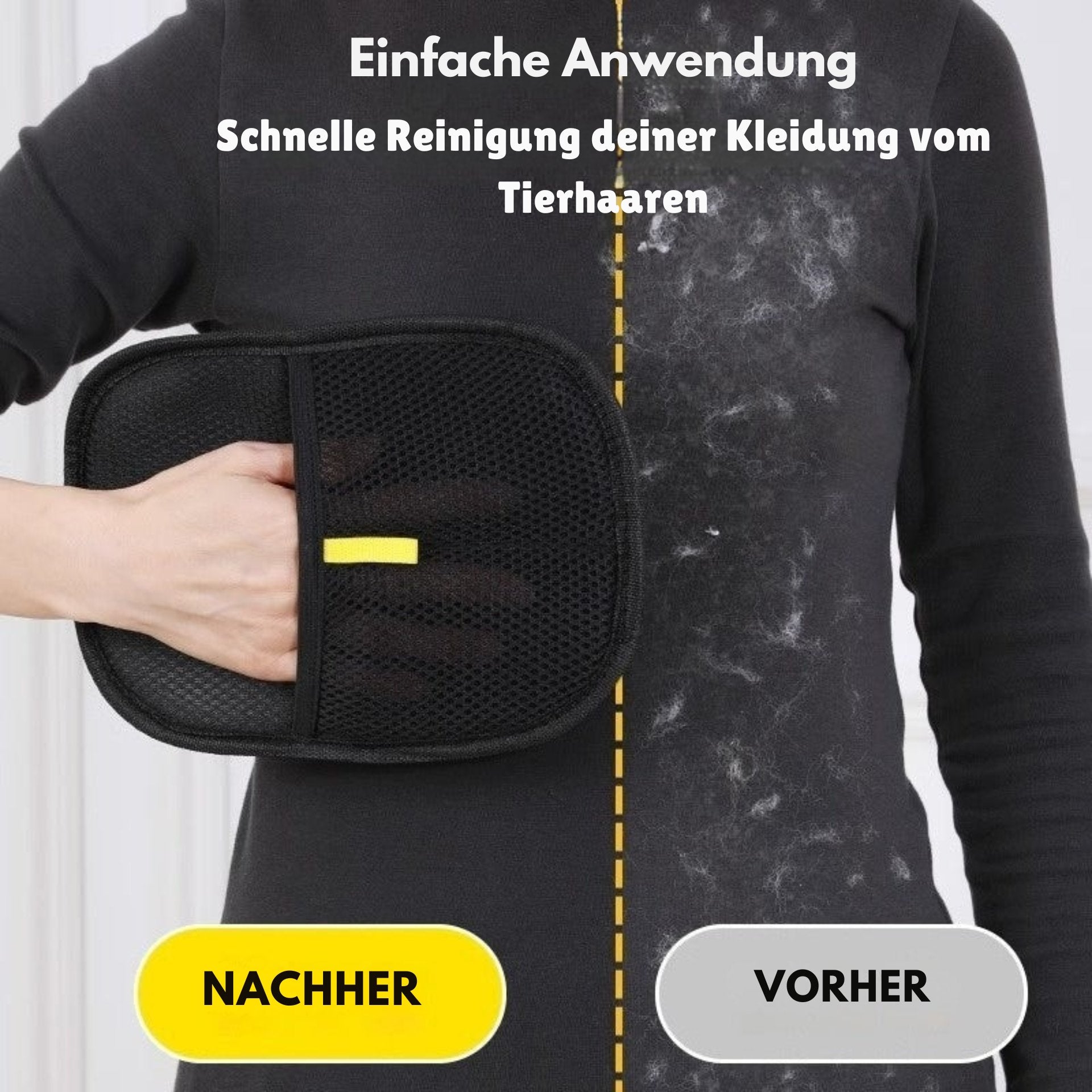 Fellentferner Fellmagnet Handschuhe doppelseitig – für Hunde & Katzen geeignet - zur Entfernung von Tierhaaren