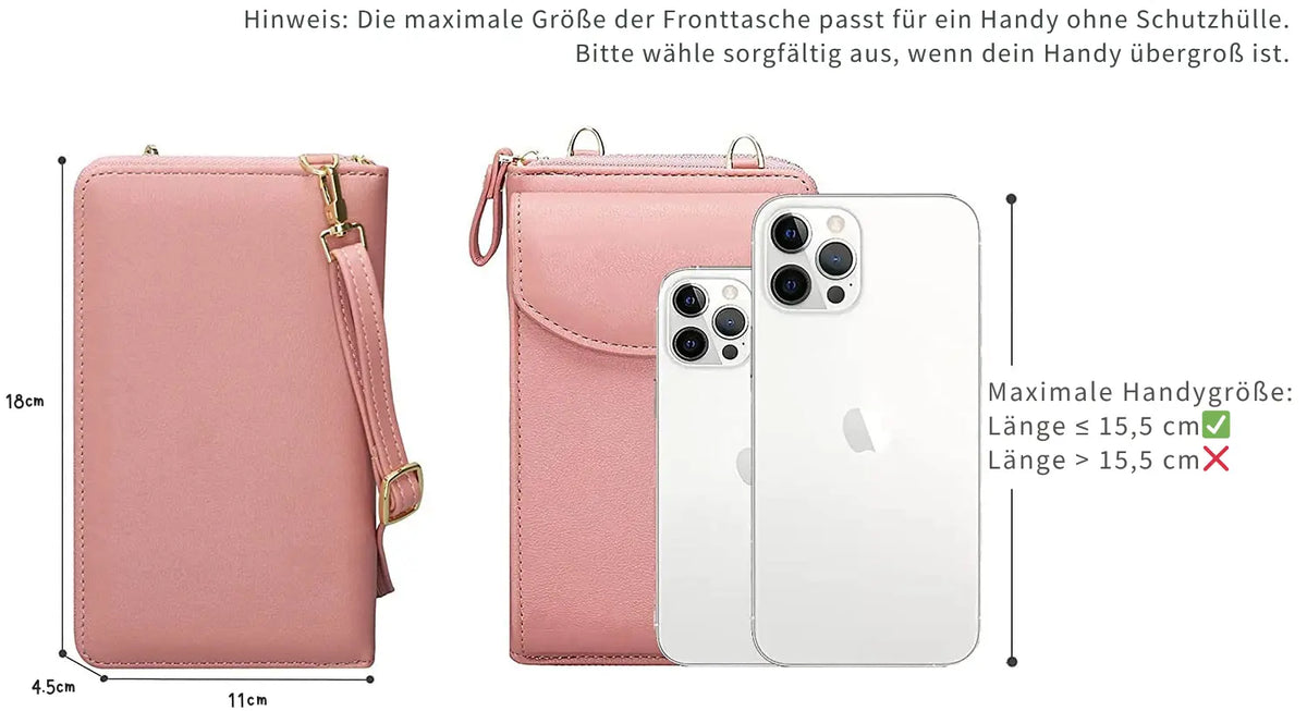 Handytasche Crossbody Damen – Umhängetasche & Geldbörse mit Kartenfächern