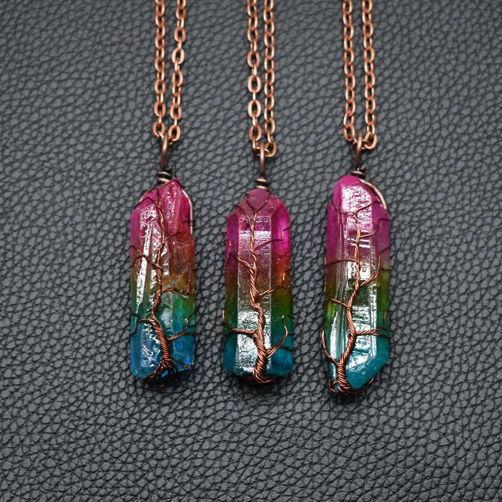 Stein des Lebens Kette – Anhänger Lebensblume für Harmonie & Energie