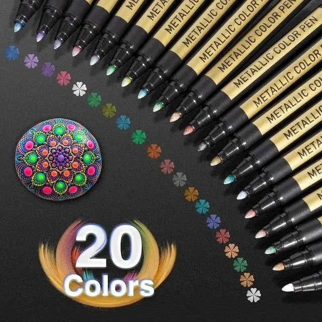 Metallic Marker Stifte – Glänzende Pens für DIY, Karten, Scrapbooking & Deko