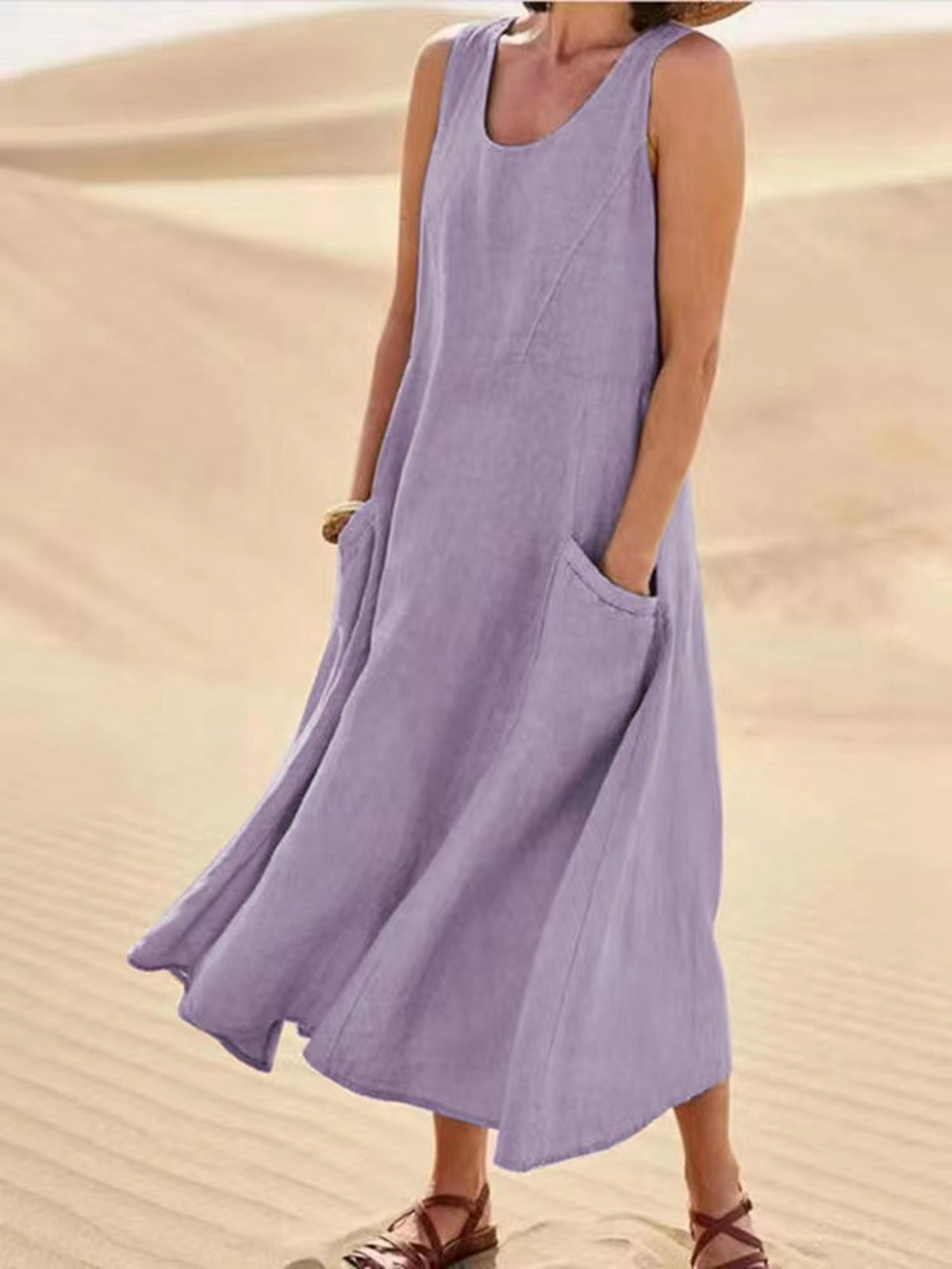 Sommerkleid ohne Ärmel mit Taschen – Lässig, Luftig & Stilvoll