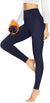 Thermo Leggings Damen Gefüttert Im Winter, High Waist Thermoleggings Warm Thermohose Blickdicht Strumpfhose Für Sport
