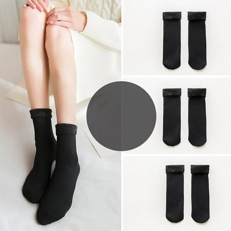 Gefütterte Socken Fleece bunte Farben Winter Schnee Warm