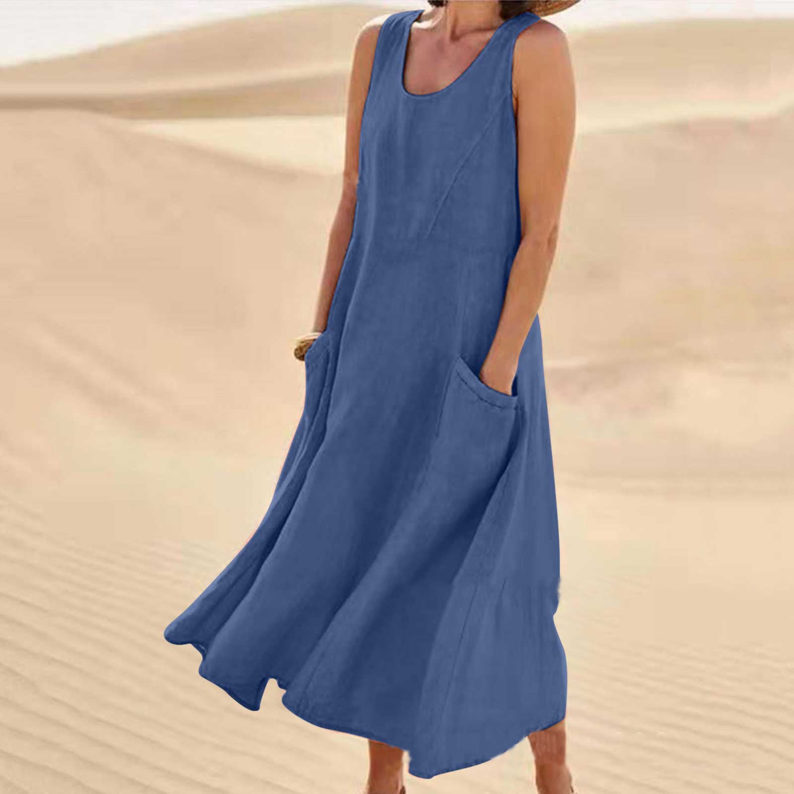 Sommerkleid ohne Ärmel mit Taschen – Lässig, Luftig & Stilvoll