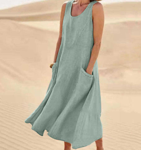 Sommerkleid ohne Ärmel mit Taschen – Lässig, Luftig & Stilvoll