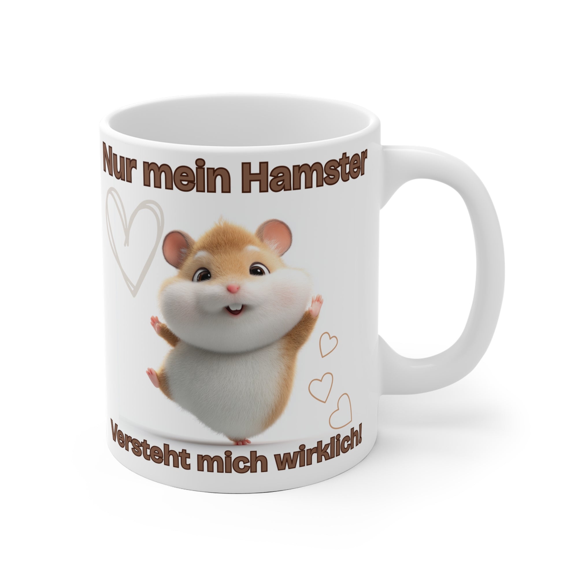 Hamster Tasse Keramik – Niedliche Kaffeetasse mit Hamster Motiv Geschenk Tierliebhaber