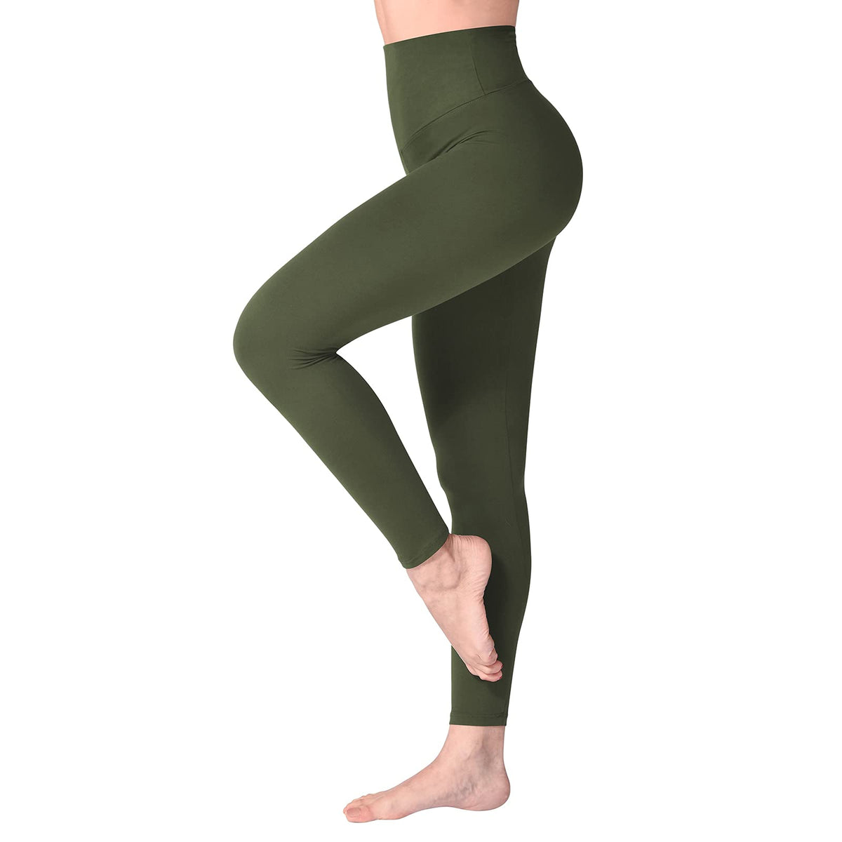 Leggings Damen High Waist - Blickdicht Leggins mit Bauchkontrolle für Sport Yoga Gym