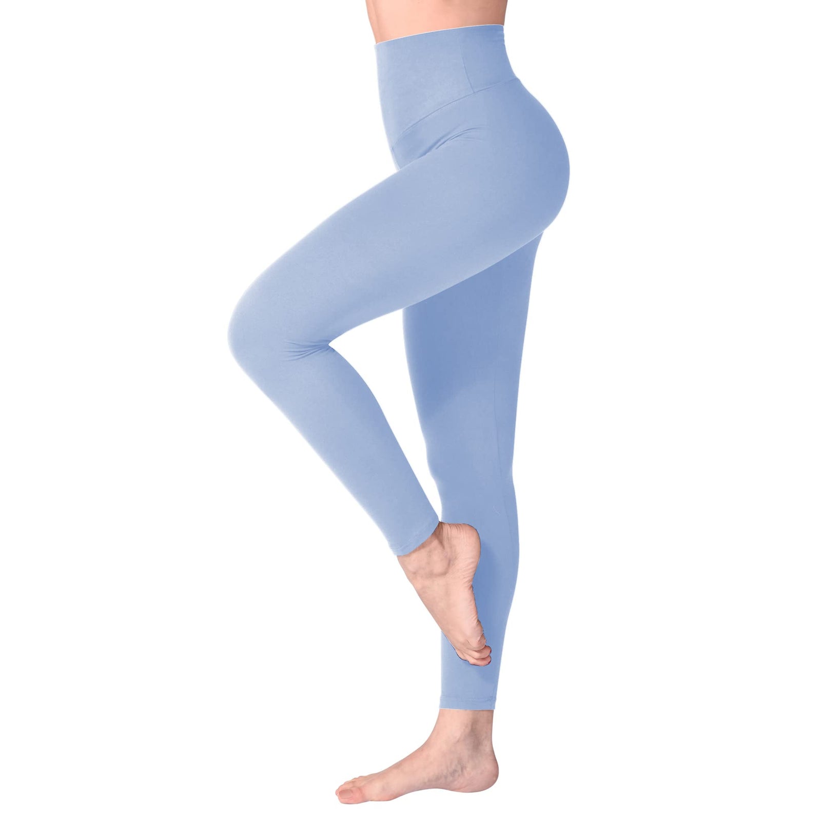 Leggings Damen High Waist - Blickdicht Leggins mit Bauchkontrolle für Sport Yoga Gym