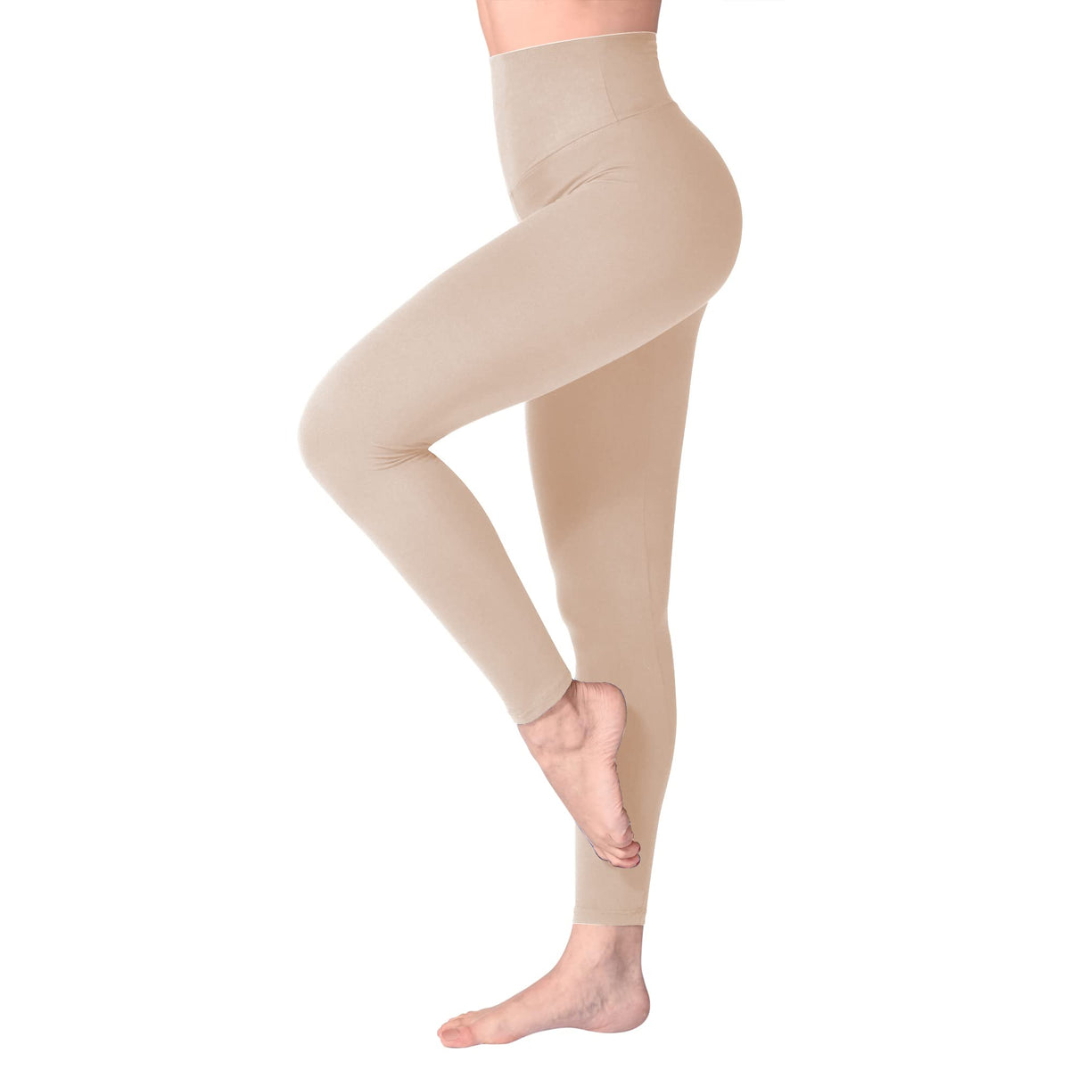 Leggings Damen High Waist - Blickdicht Leggins mit Bauchkontrolle für Sport Yoga Gym