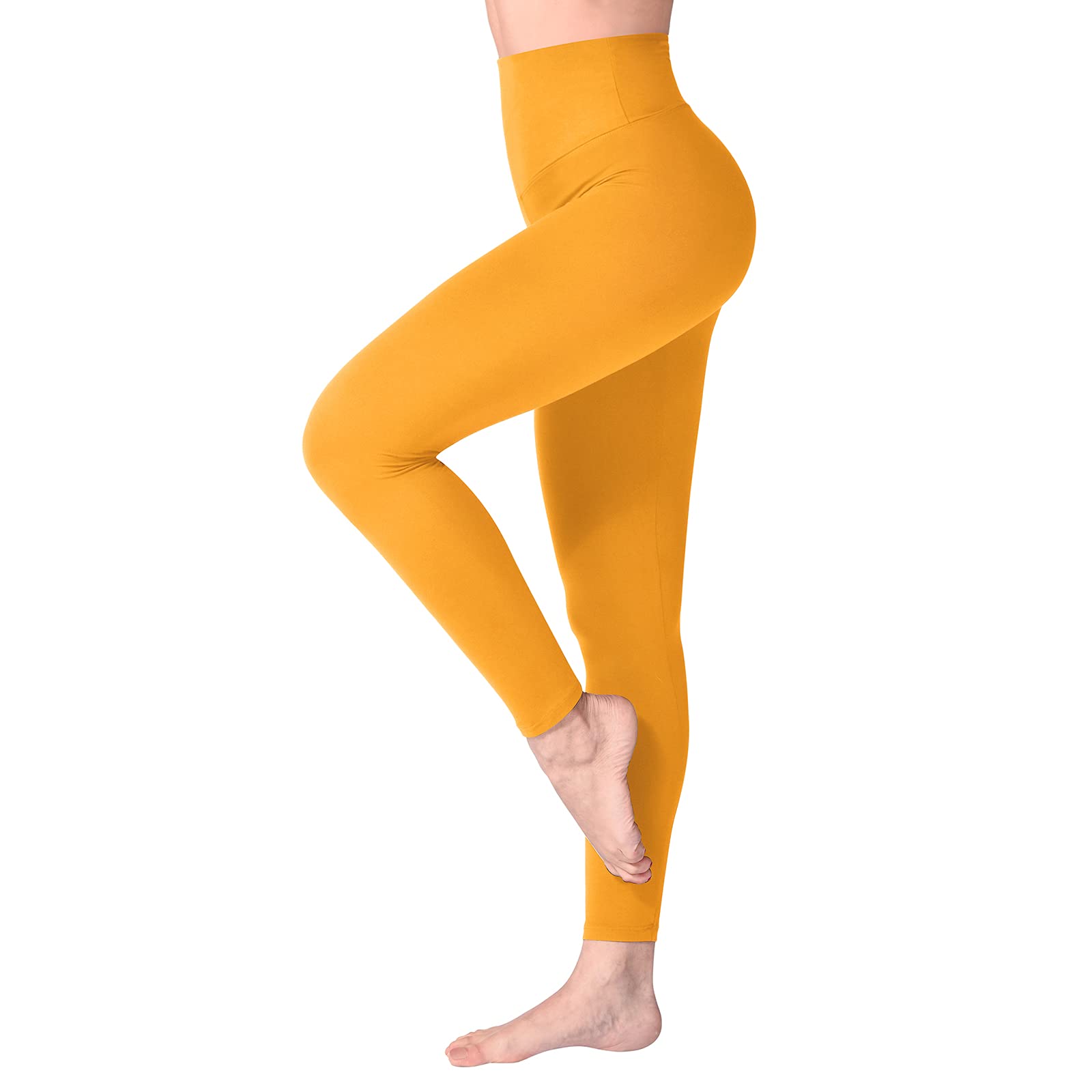 Leggings Damen High Waist - Blickdicht Leggins mit Bauchkontrolle für Sport Yoga Gym