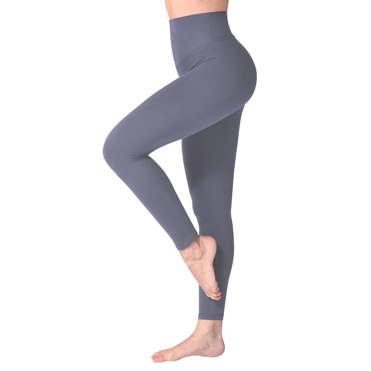 Leggings Damen High Waist - Blickdicht Leggins mit Bauchkontrolle für Sport Yoga Gym