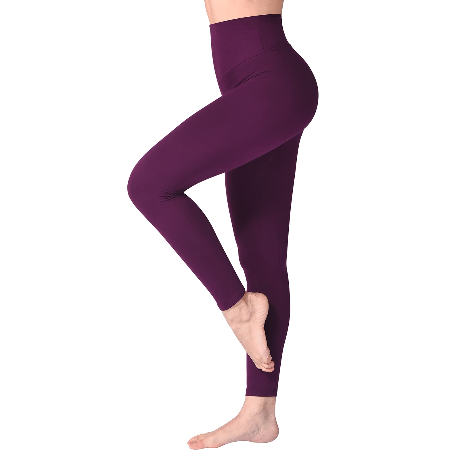 Leggings Damen High Waist - Blickdicht Leggins mit Bauchkontrolle für Sport Yoga Gym