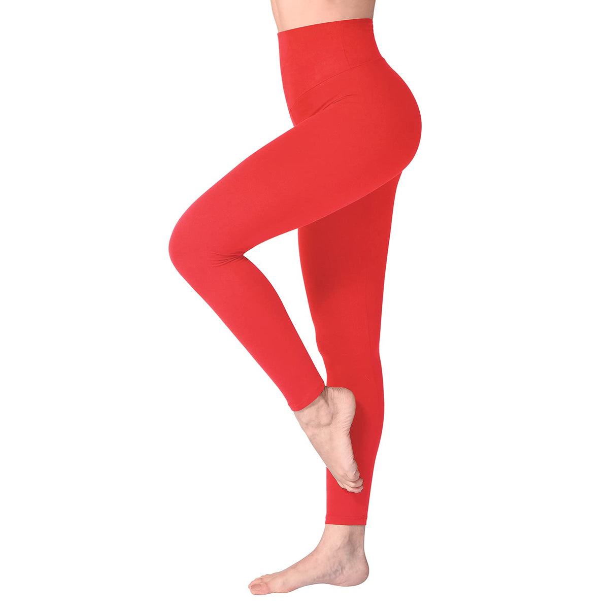 Leggings Damen High Waist - Blickdicht Leggins mit Bauchkontrolle für Sport Yoga Gym