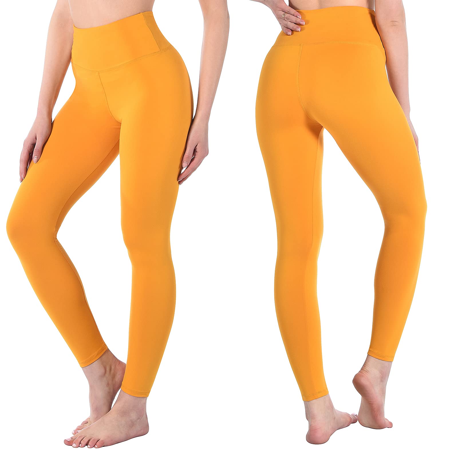 Leggings Damen High Waist - Blickdicht Leggins mit Bauchkontrolle für Sport Yoga Gym