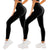 2er Pack Leggings Damen High Waist - Sportleggins Elastisch Yogahose Blickdicht Fitness Gym Yoga