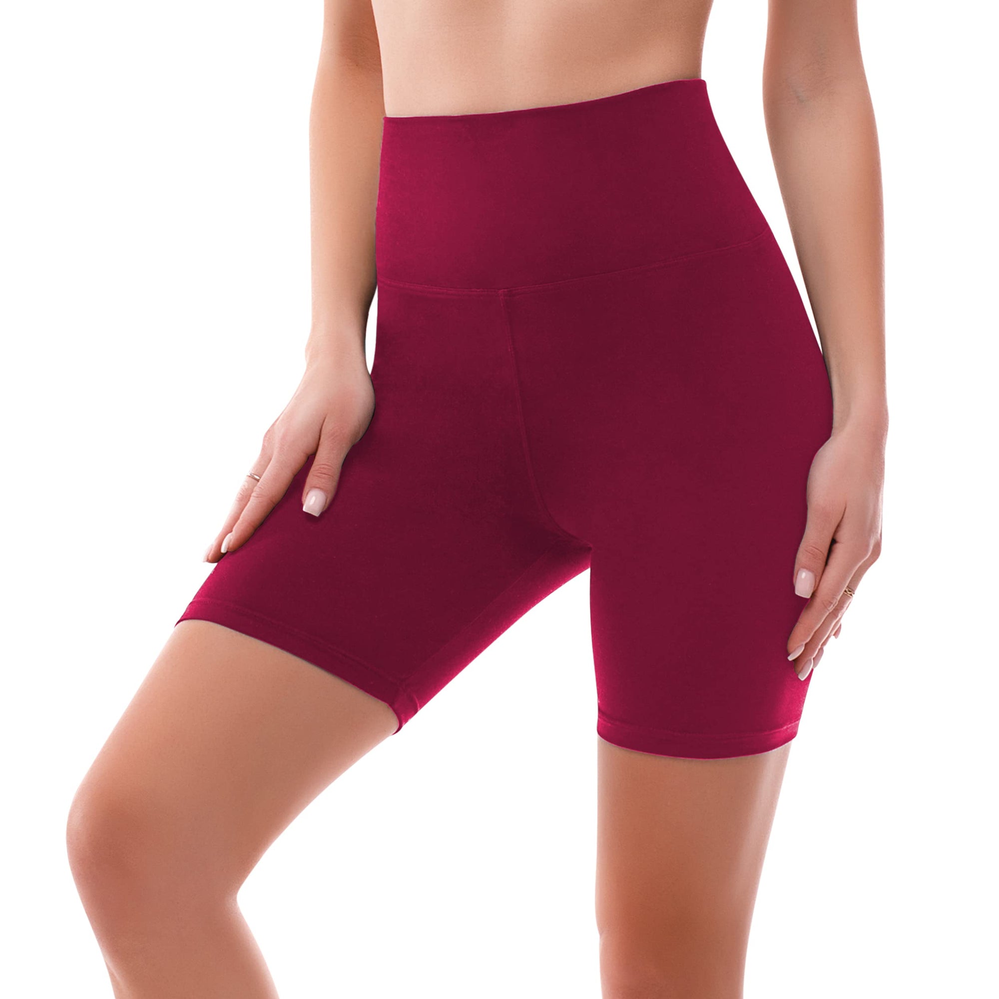 Radlerhose Damen Kurz High Waist Shorts Leggings für Sommer Fitness Sport Yoga