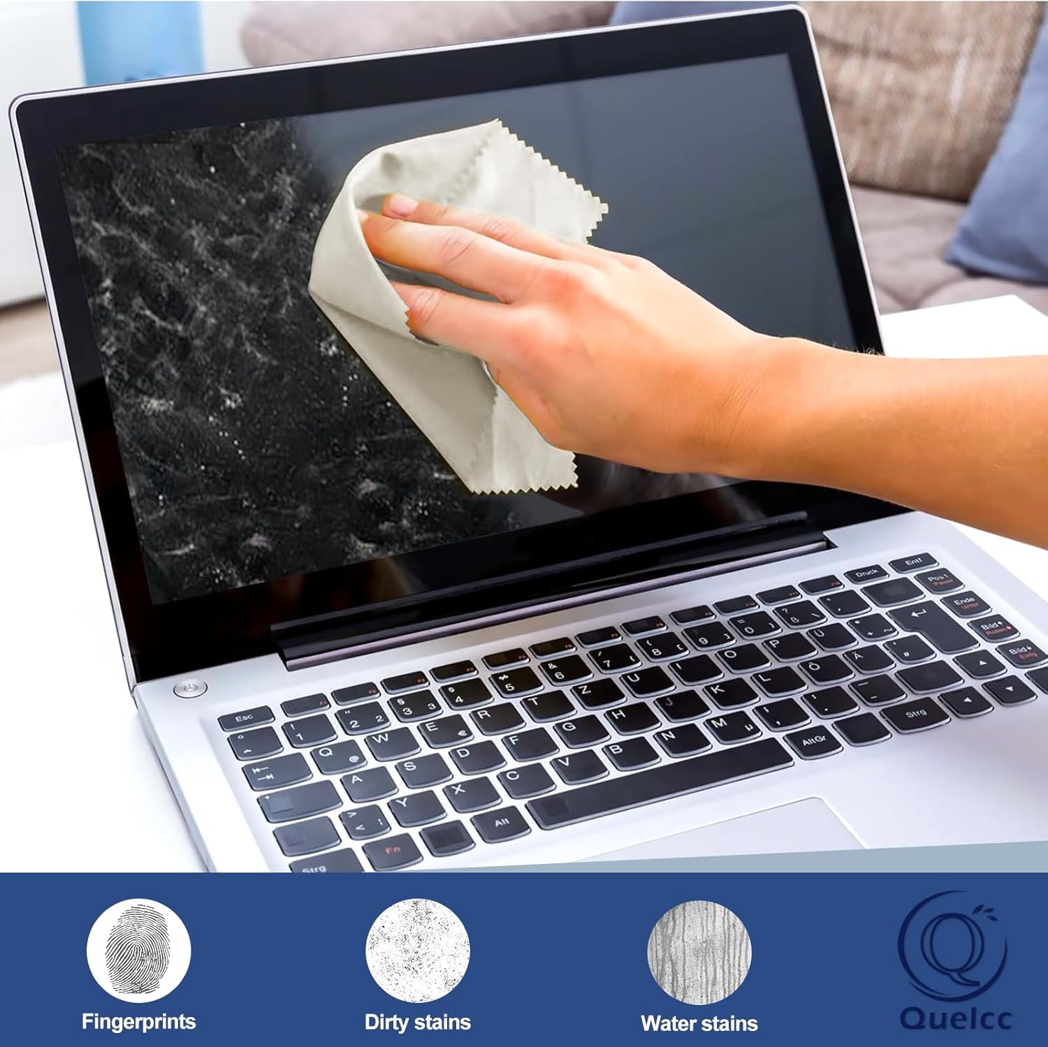 10 Stück Brillenputztücher, Mikrofaser Reinigungstuch, Microfaser Display Reinigungstuch, Für Brillen, Bildschirme, Kamera-Mikrofasertuch (15 X 18Cm)