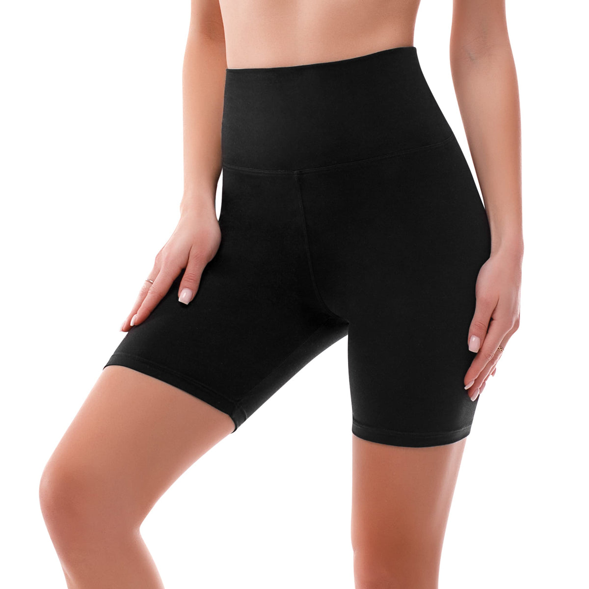 Radlerhose Damen Kurz High Waist Shorts Leggings für Sommer Fitness Sport Yoga