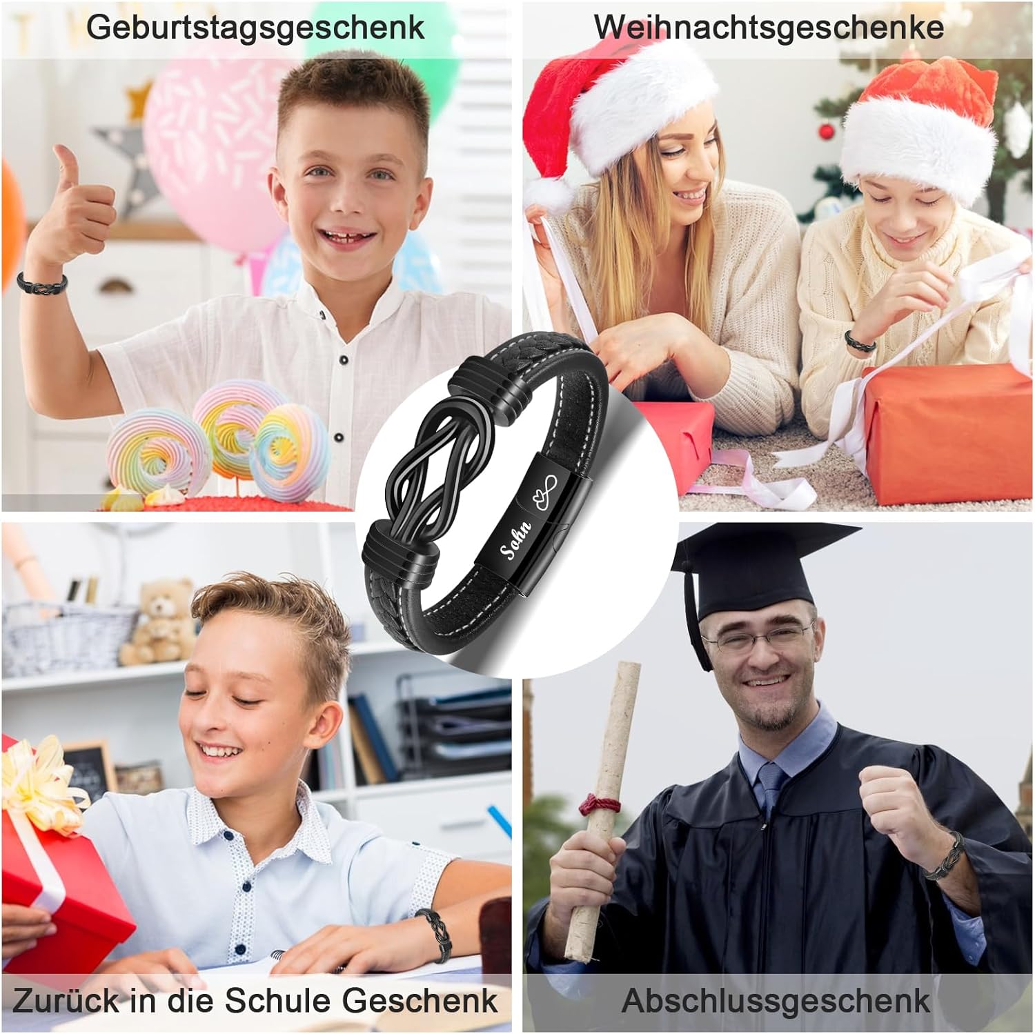 An Meinen Sohn Armband - Geburtstagsgeschenk Für Männer Söhne, Lederarmband, Geschenke Für Weihnachten