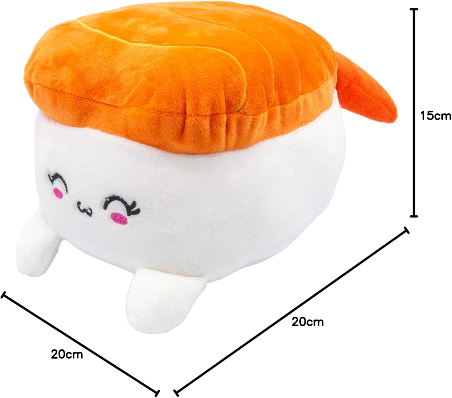 Plüschtier Sushi Nigiri Garnele 20cm – Kuscheltier Shrimp Plush Geschenk Kinder