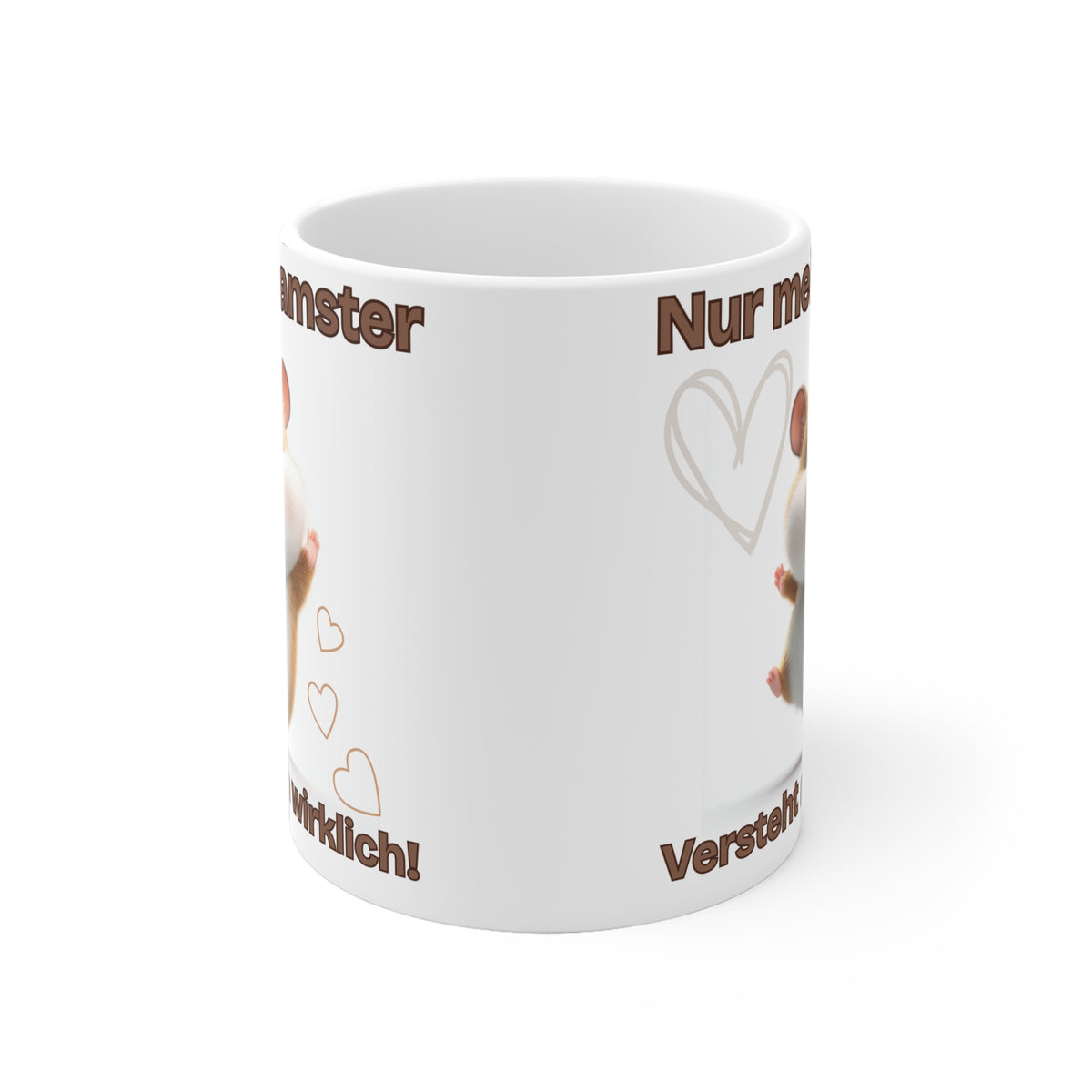 Hamster Tasse Keramik – Niedliche Kaffeetasse mit Hamster Motiv Geschenk Tierliebhaber