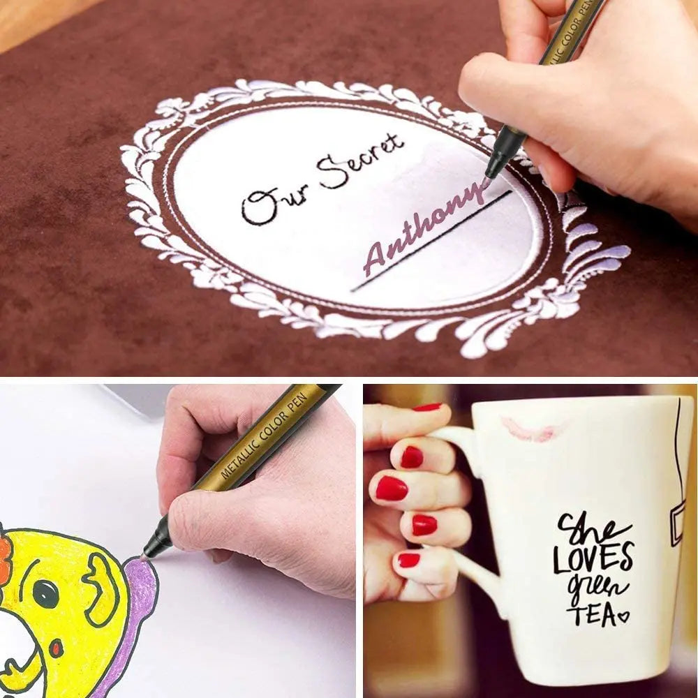 Metallic Marker Stifte – Glänzende Pens für DIY, Karten, Scrapbooking & Deko