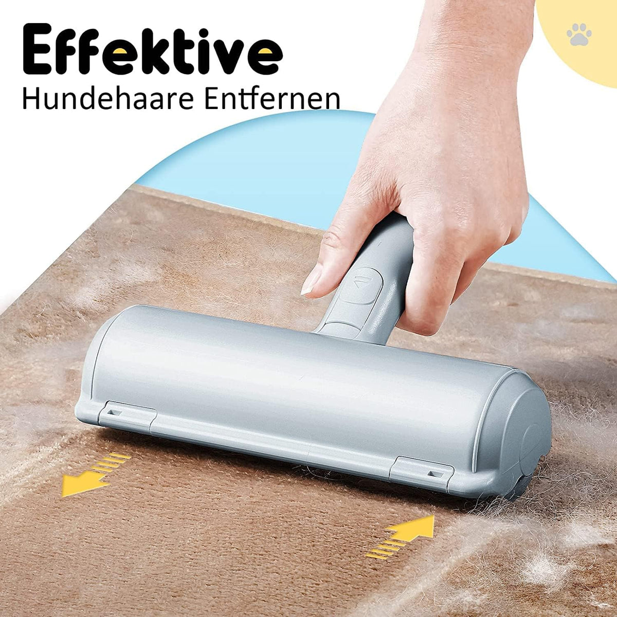 Tierhaarentferner Fusselrolle, Fusselrolle Für Hundehaare Und Katzenhaare Wiederverwendbar, Fusselbürste Für Tierhaar, Für Sofa, Bett, Teppich, Kratzbaum, Weiß