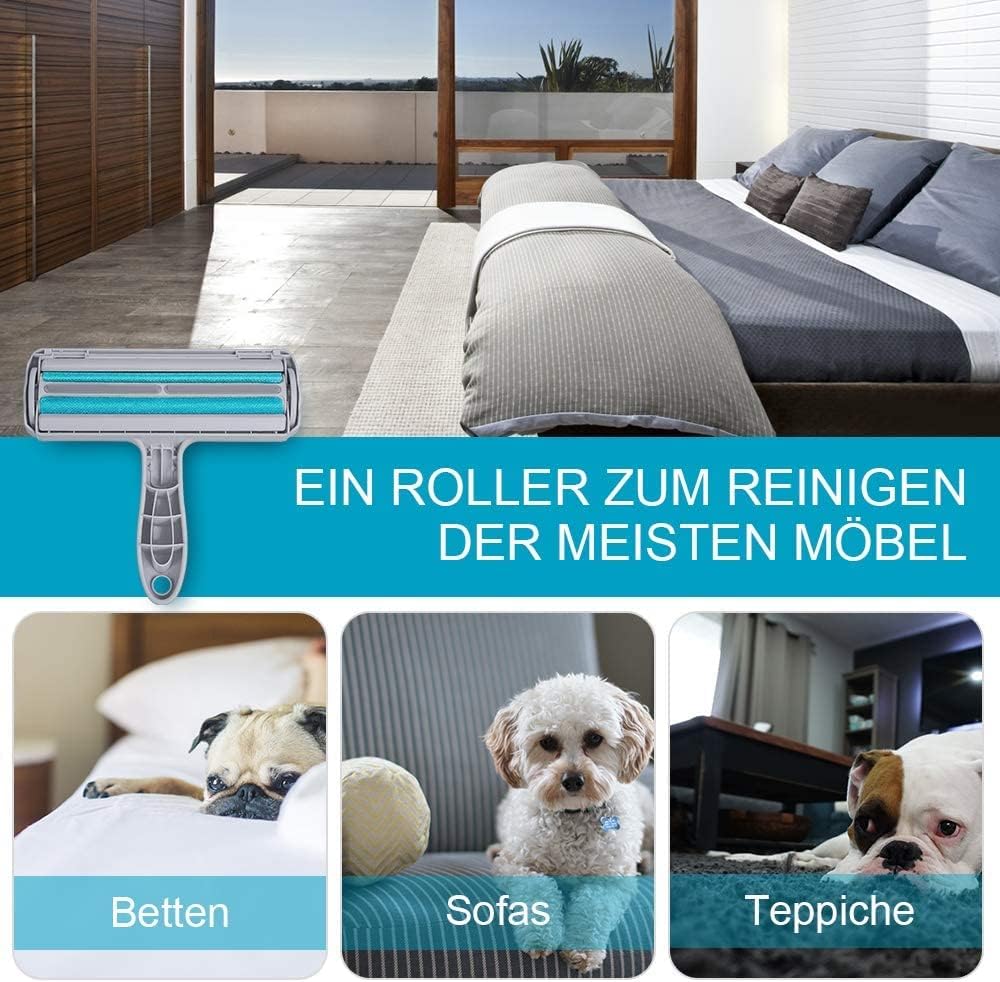 Tierhaarentferner Fusselrolle, Fusselrolle Für Hundehaare Und Katzenhaare Wiederverwendbar, Fusselbürste Für Tierhaar, Für Sofa, Bett, Teppich, Kratzbaum, Weiß
