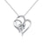 Double Love Herz-Halskette mit Zirkonia | Romantischer Schmuck für Damen